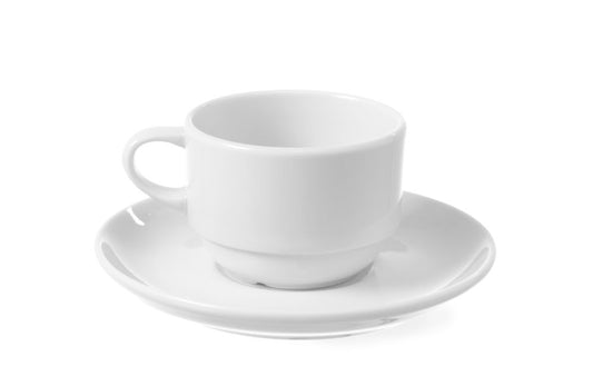 Kaffeetasse und Unterteller, HENDI, Tasse, 0,17L, ø80mm