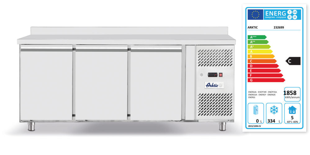 Tiefkühltisch, dreitürig Profi Line 420 L, Arktic, Profi Line, GN 1/1, 420L, 230V/600W, 1795x700x(H)850mm