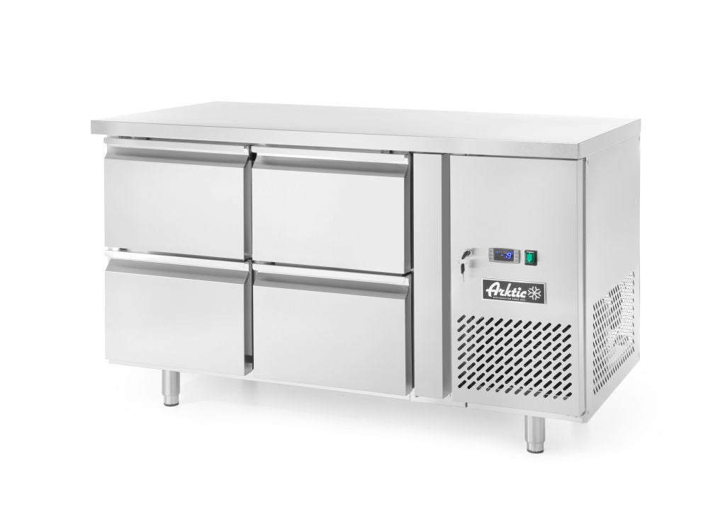 Kühltisch mit 4 Schubladen Profi Line 280L, Arktic, Profi Line, 230V/250W, 1360x700x(H)850mm