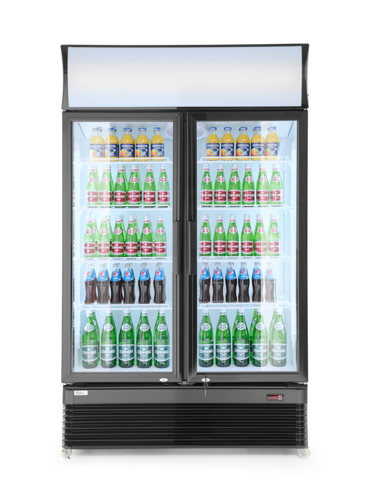 Kühlschrank 618L mit 2 Glastüren, Arktic, 230V/400W, 1120x595x(H)1965mm