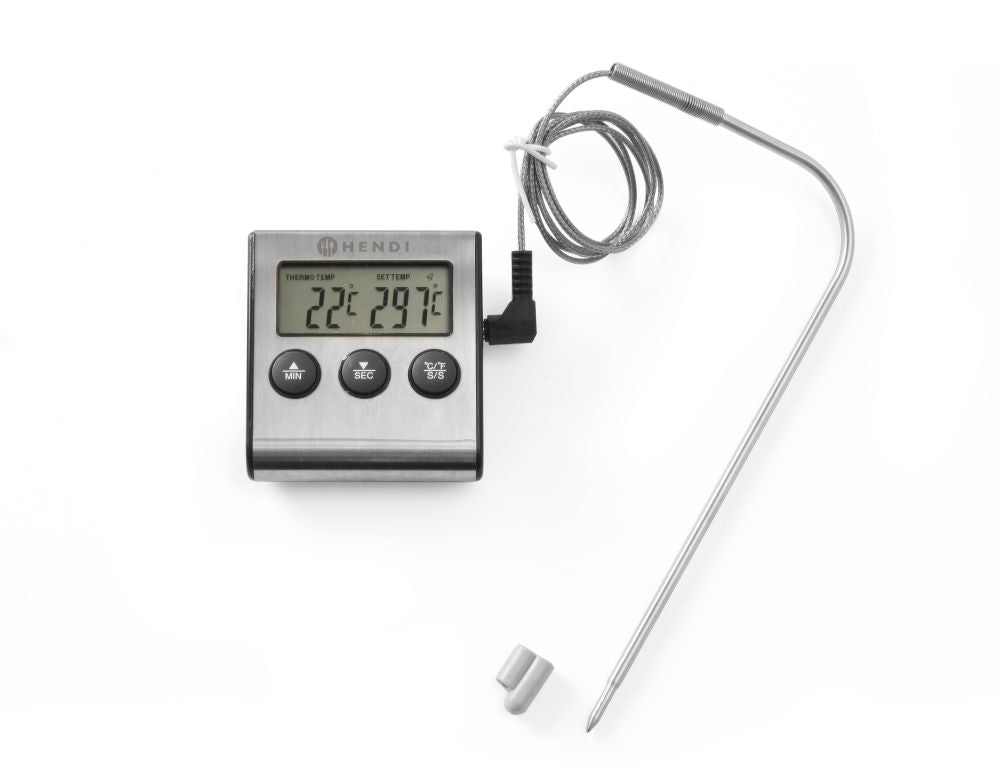 Bratenthermometer mit Timer, HENDI, 65x70x(H)17mm