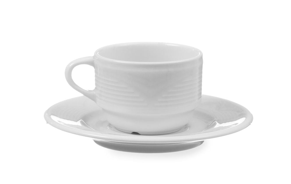 Kaffeetasse und Unterteller, HENDI, Tasse, 0,17L, ø79mm
