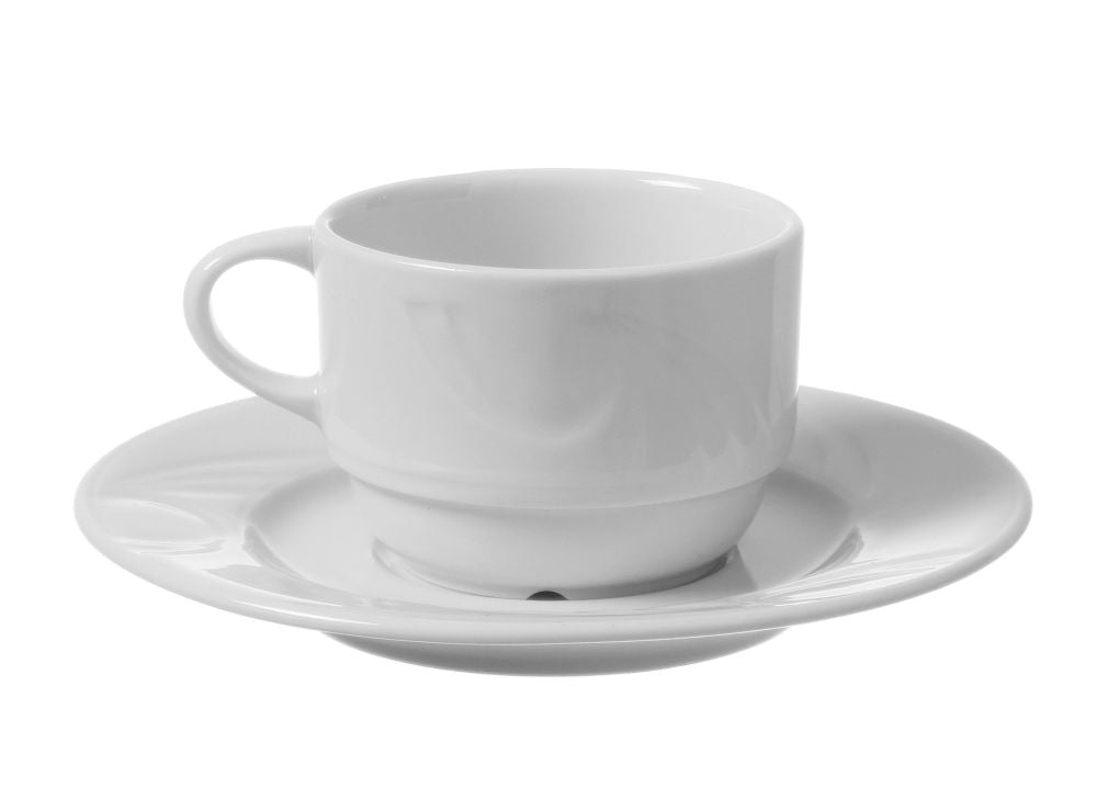 Cappuccino-Tasse und Unterteller, HENDI, Tasse, 0,23L, ø85mm