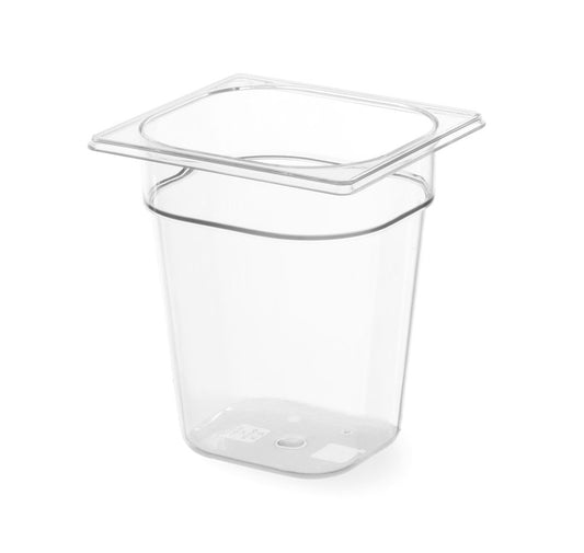 Gastronorm Behälter 1/6, HENDI, Profi Line, GN 1/6, 1L, Transparent, 176x162x(H)65mm